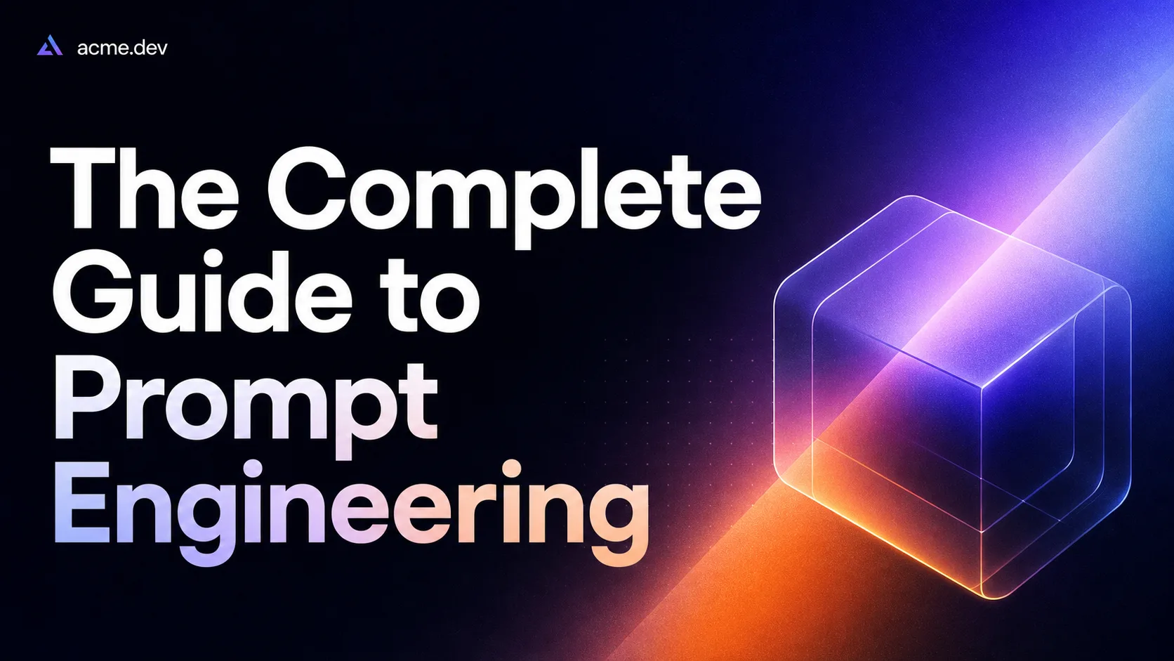 OG image example: The Complete Guide to Prompt Engineering, dark gradient style